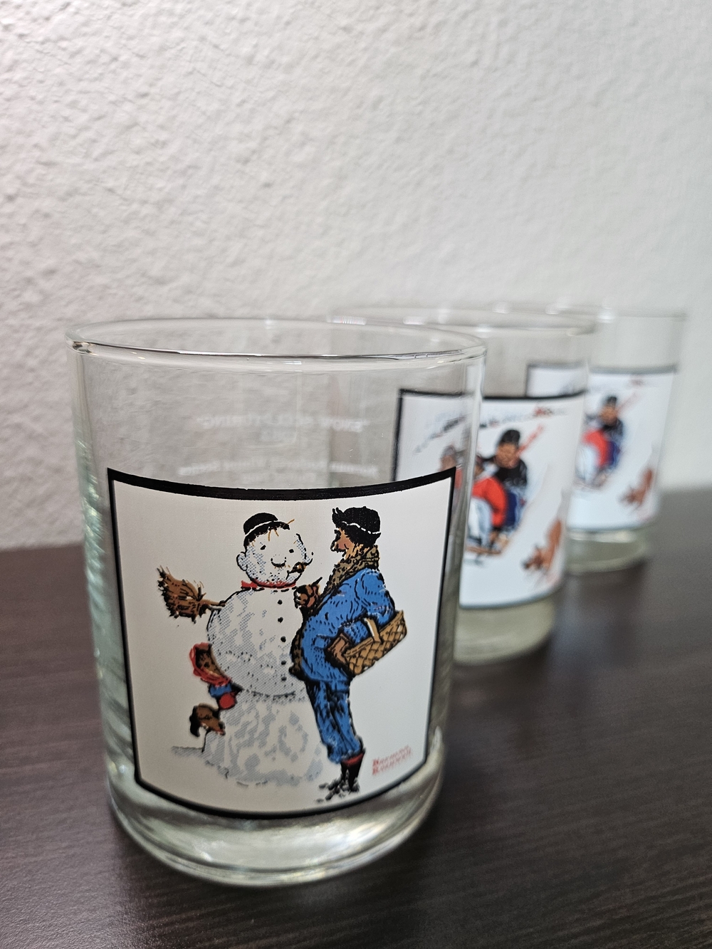 Lot 3 Norman Rockwell Snow Sculturing Downhill Darling Tea Winter Mug Hot Cocoa